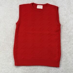 Vintage Pendleton Pullover Sweater Vest Women's 38/6 Red Patterned Preppy Wool